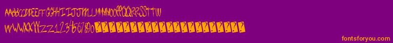 Snugbum Font – Orange Fonts on Purple Background