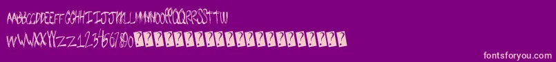 Snugbum Font – Pink Fonts on Purple Background