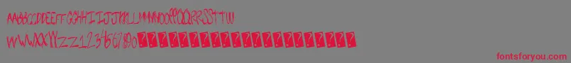 Snugbum Font – Red Fonts on Gray Background