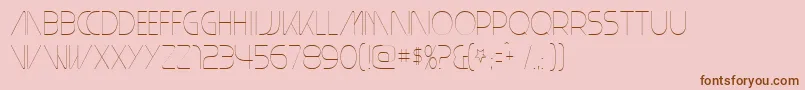 fuente PlainCred1978 – Fuentes Marrones Sobre Fondo Rosa