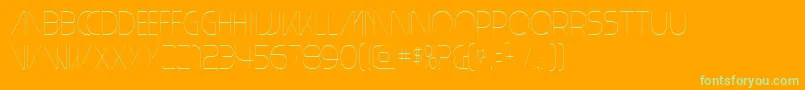 Fonte PlainCred1978 – fontes verdes em um fundo laranja
