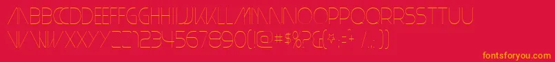 PlainCred1978 Font – Orange Fonts on Red Background