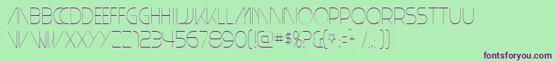 PlainCred1978 Font – Purple Fonts on Green Background