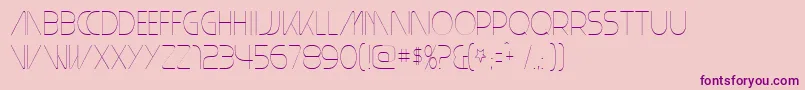Fonte PlainCred1978 – fontes roxas em um fundo rosa