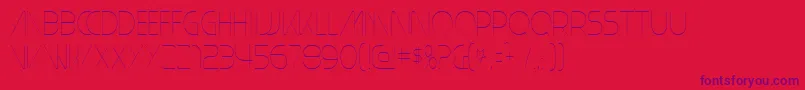 フォントPlainCred1978 – 赤い背景に紫のフォント