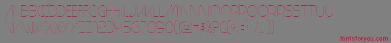 フォントPlainCred1978 – 赤い文字の灰色の背景