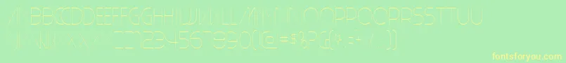 PlainCred1978 Font – Yellow Fonts on Green Background