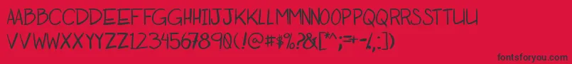 OtakuRant Font – Black Fonts on Red Background