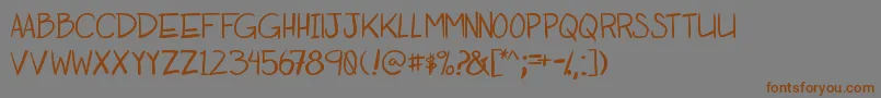 Police OtakuRant – polices brunes sur fond gris