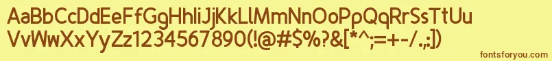 Шрифт FinenessBold – коричневые шрифты на жёлтом фоне