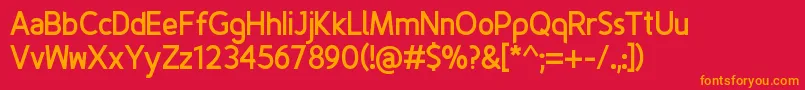 FinenessBold Font – Orange Fonts on Red Background