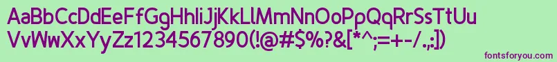 Шрифт FinenessBold – фиолетовые шрифты на зелёном фоне