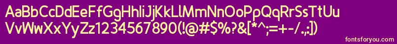 FinenessBold Font – Yellow Fonts on Purple Background