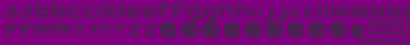 BrandNewHeavies-Schriftart – Schwarze Schriften auf violettem Hintergrund