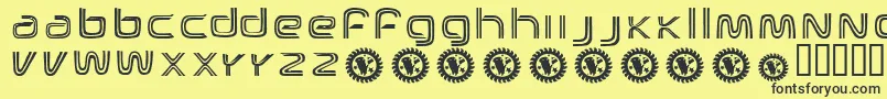 BrandNewHeavies Font – Black Fonts on Yellow Background