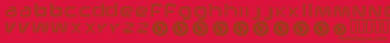 BrandNewHeavies Font – Brown Fonts on Red Background