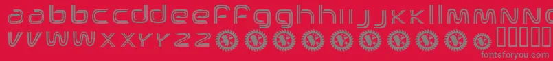 BrandNewHeavies Font – Gray Fonts on Red Background
