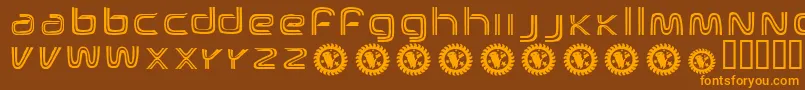 fuente BrandNewHeavies – Fuentes Naranjas Sobre Fondo Marrón