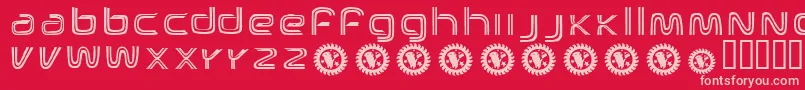 BrandNewHeavies Font – Pink Fonts on Red Background