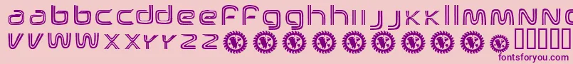 BrandNewHeavies Font – Purple Fonts on Pink Background