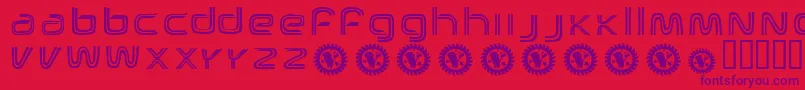 BrandNewHeavies Font – Purple Fonts on Red Background