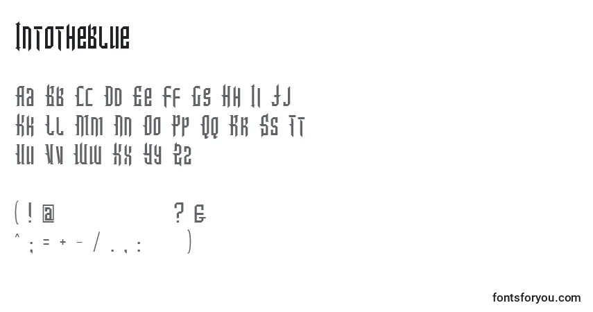 Fuente Intotheblue - alfabeto, números, caracteres especiales