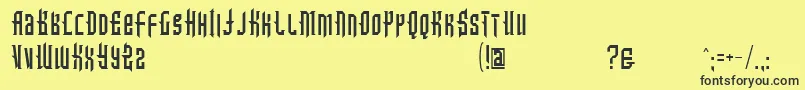 Intotheblue Font – Black Fonts on Yellow Background
