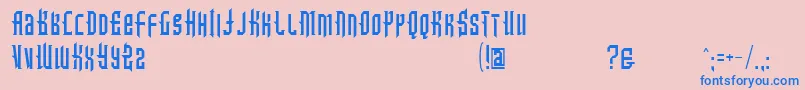Шрифт Intotheblue – синие шрифты на розовом фоне