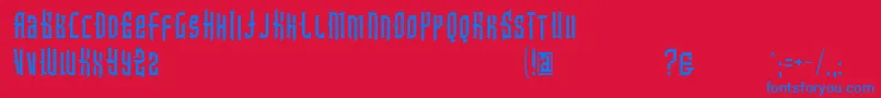 Intotheblue Font – Blue Fonts on Red Background