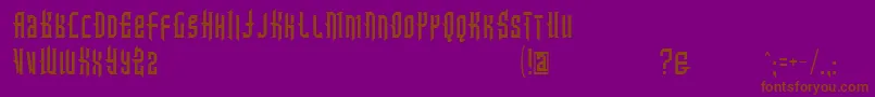 Fonte Intotheblue – fontes marrons em um fundo roxo