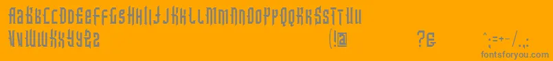 Intotheblue Font – Gray Fonts on Orange Background