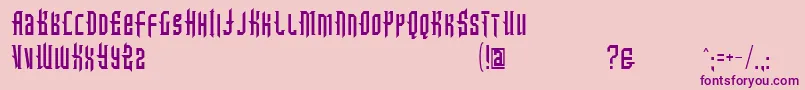 Intotheblue Font – Purple Fonts on Pink Background