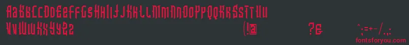 Intotheblue Font – Red Fonts on Black Background
