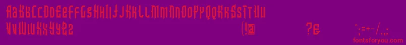 Intotheblue Font – Red Fonts on Purple Background