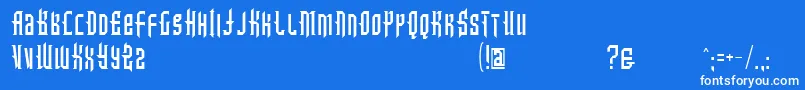 Intotheblueフォントについての詳細 フォントIntotheblue – 青い背景に白い文字