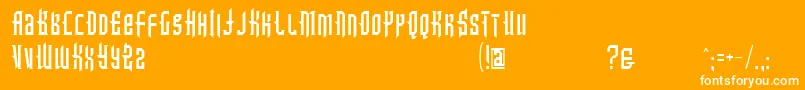 Intotheblue Font – White Fonts on Orange Background