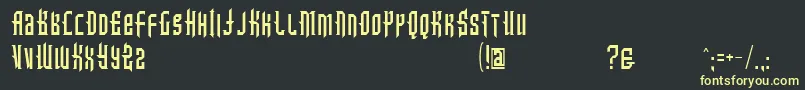 Intotheblue Font – Yellow Fonts on Black Background