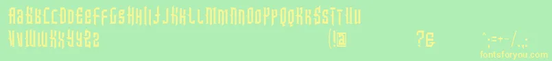 Intotheblue Font – Yellow Fonts on Green Background
