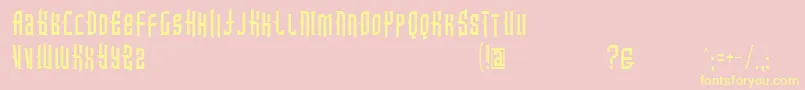 Intotheblue Font – Yellow Fonts on Pink Background