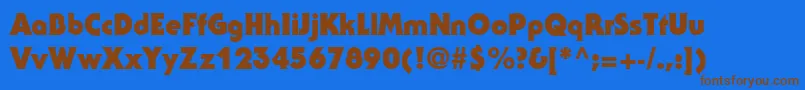 StaidGothicBlackRegular Font – Brown Fonts on Blue Background