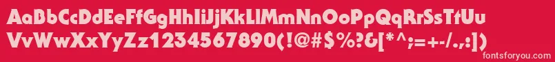 StaidGothicBlackRegular Font – Pink Fonts on Red Background