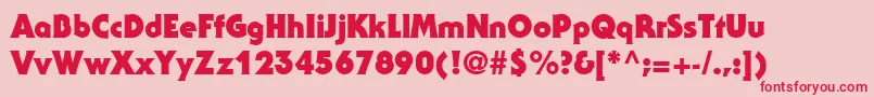 StaidGothicBlackRegular Font – Red Fonts on Pink Background