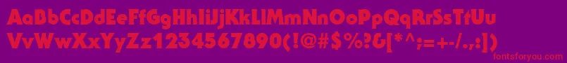 StaidGothicBlackRegular Font – Red Fonts on Purple Background