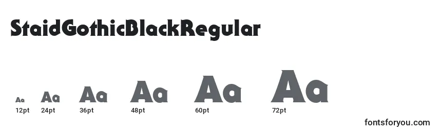 Размеры шрифта StaidGothicBlackRegular