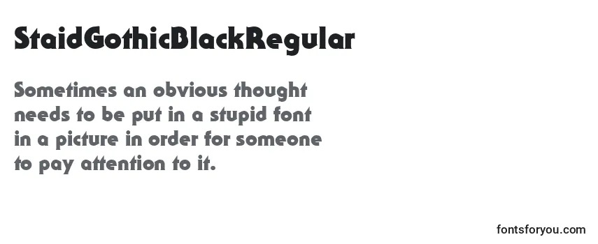 StaidGothicBlackRegular Font