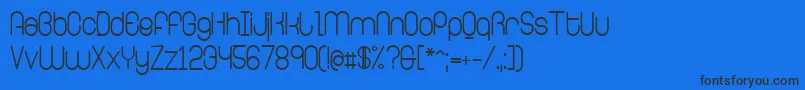 RingerRegular Font – Black Fonts on Blue Background