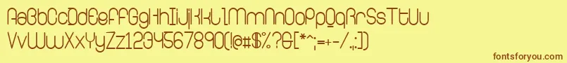 RingerRegular Font – Brown Fonts on Yellow Background