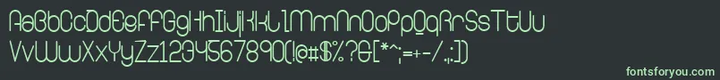 RingerRegular Font – Green Fonts on Black Background