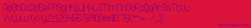 Czcionka RingerRegular – fioletowe czcionki na czerwonym tle