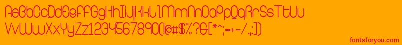 RingerRegular Font – Red Fonts on Orange Background